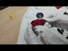 Κεντημένα μπαλώματα επιστολών κρανίων συνήθεια με τη συγκολλητική υποστήριξη συνόρων Merrow