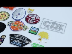 Λογότυπο εθνικών σημαιών συνήθειας 8 εκατ. σιδήρου Twill πολυεστέρα μπαλωμάτων κεντητικής στο ύφασμα βαμβακιού