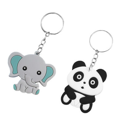 Άθραυστο PVC βασικό λογότυπο λαστιχένιο Keychains συνήθειας αλυσίδων εύκαμπτο φορητό