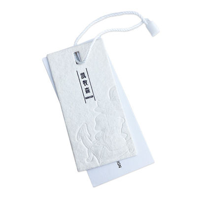 Χαρτόνι Hangtags Hangtag λογότυπων εμπορικών σημάτων συνήθειας για τον ιματισμό