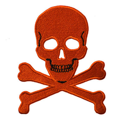 Twill σχεδίων κρανίων Washable σίδηρος στα κεντημένα μπαλώματα για τον ιματισμό
