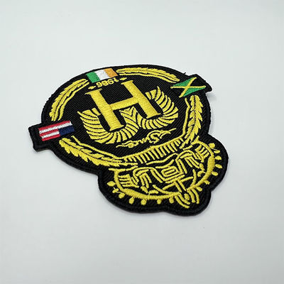 Twill κεντημένος βαμβάκι σίδηρος υφαμένα σύνορα μπαλώματα Merrow μπαλωμάτων στα Washable