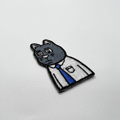 Ο χαριτωμένος κ. Wolf 5 κεντημένο χρώμα Twill μπαλωμάτων συνήθειας ύφασμα με τα σύνορα κεντητικής