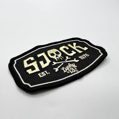 Oeko-TEX τυποποιημένη Twill μπαλωμάτων κεντητικής ιματισμού Washable μορφή ορθογωνίων κρανίων υφάσματος