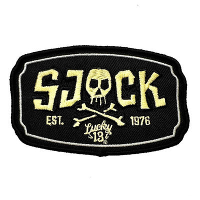 Oeko-TEX τυποποιημένη Twill μπαλωμάτων κεντητικής ιματισμού Washable μορφή ορθογωνίων κρανίων υφάσματος
