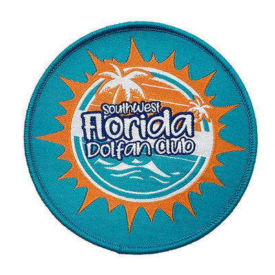 OEM ODM Woven Hat Patches Embroidery Iron on Woven Patch For Shirt Hoodie