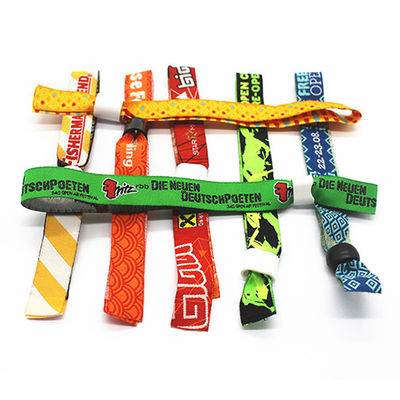 Υφαμένο συνήθεια υφαμένο Wristband ύφασμα Wristbands πολυεστέρα για τα γεγονότα