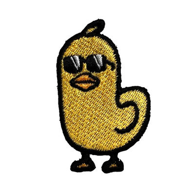 Κίτρινο κοτόπουλο ράβω σε κεντημένα μπαλώματα Χωρίς συρρίκνωση προσαρμοσμένων μπαλωμάτων ρούχων